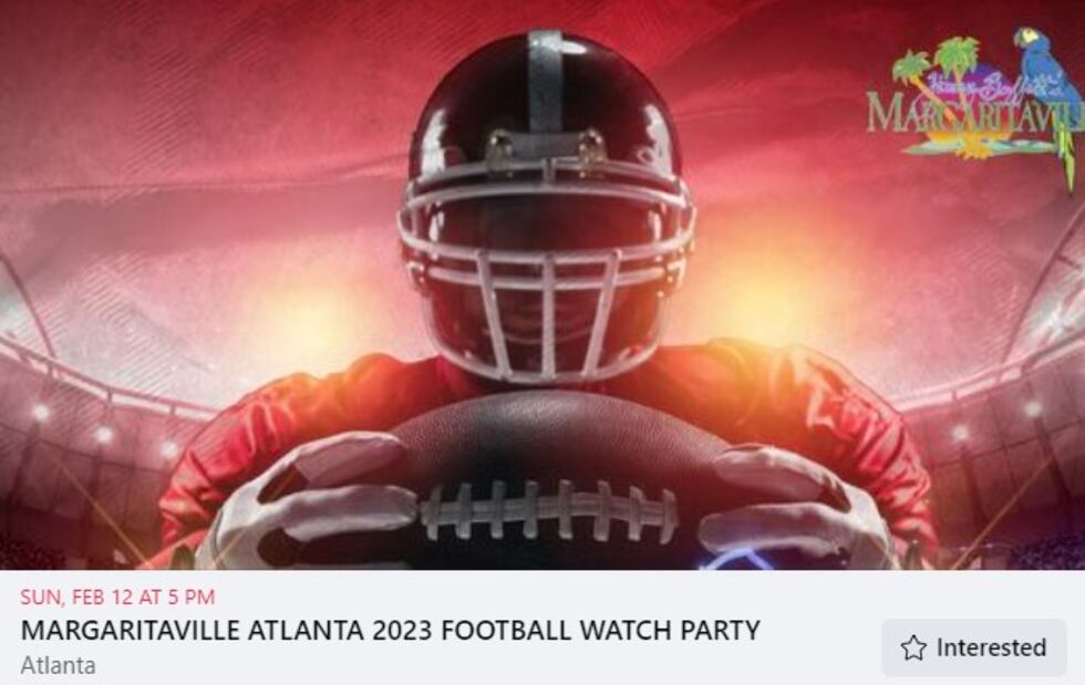 Margaritaville Atlanta 2023 Football Watch Party