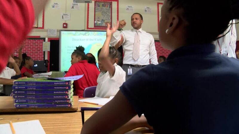 File - teacher in classroom