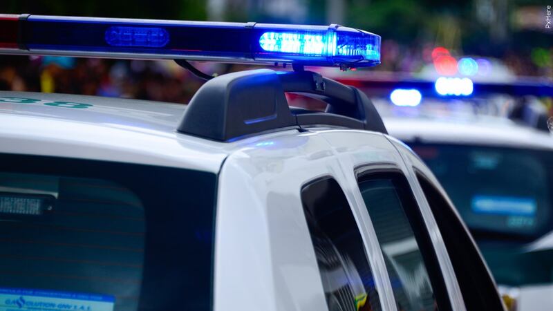 Police car lights,