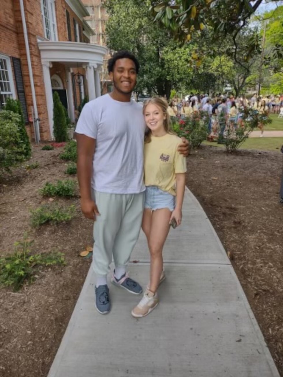 Photo of UGA player Devin Willock and his girlfriend
