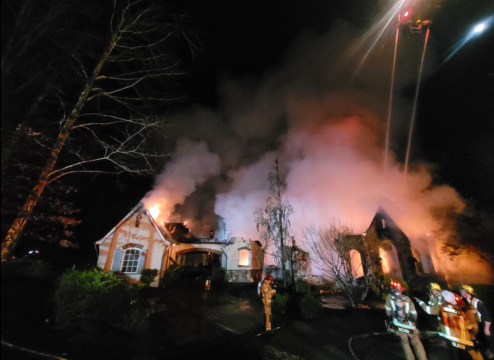 Photo of fire at Gwinnett County home
