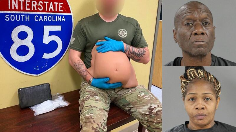 Anthony Miller (top) and Cemeka Mitchem (bottom) were arrested and charged with trafficking...