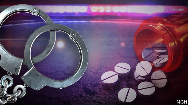 Generic drug and arrest photo.