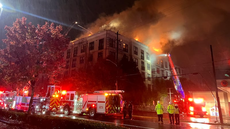 A massive apartment fire has been burning for at least ten hours near the LaVista Park...