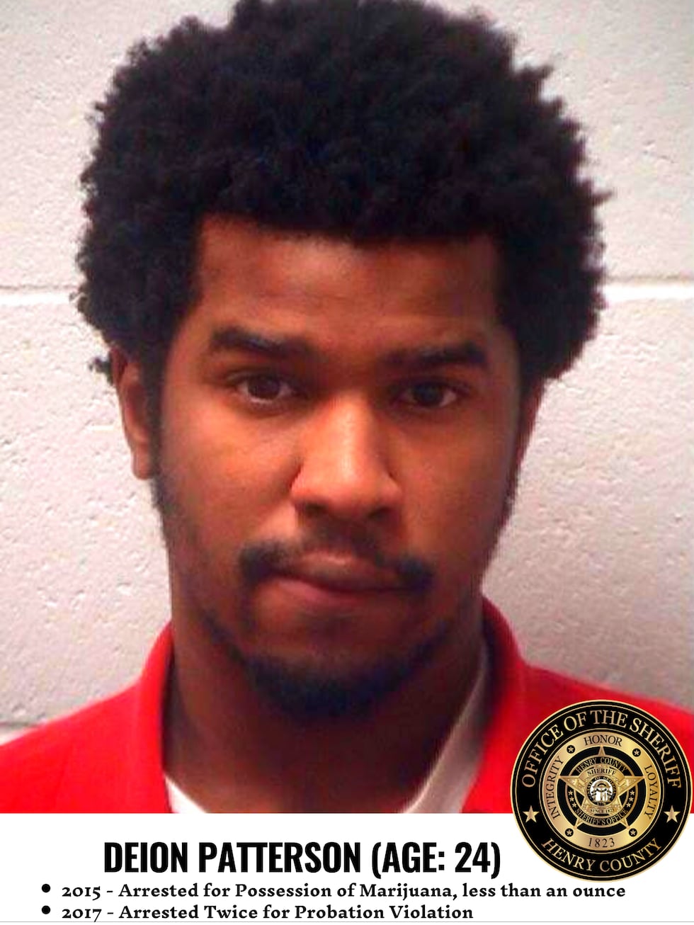 According to the Henry County Sheriff’s Office, Patterson was arrested for possession for...