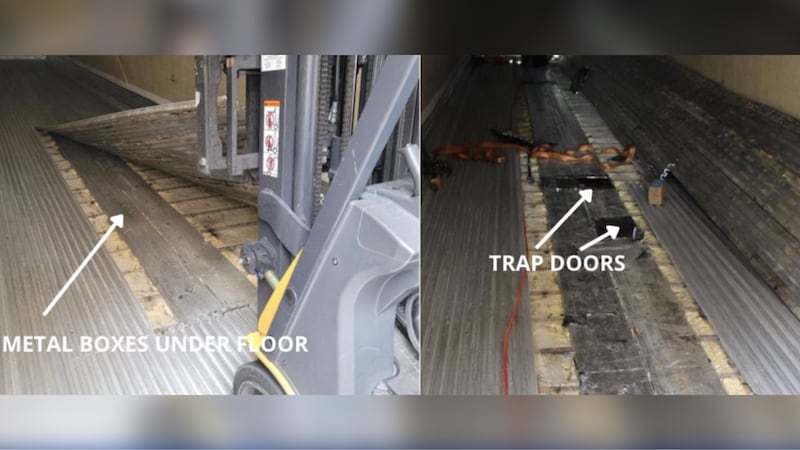 Over a million fentanyl pills were concealed in a tractor-trailer, Border Patrol agents say.