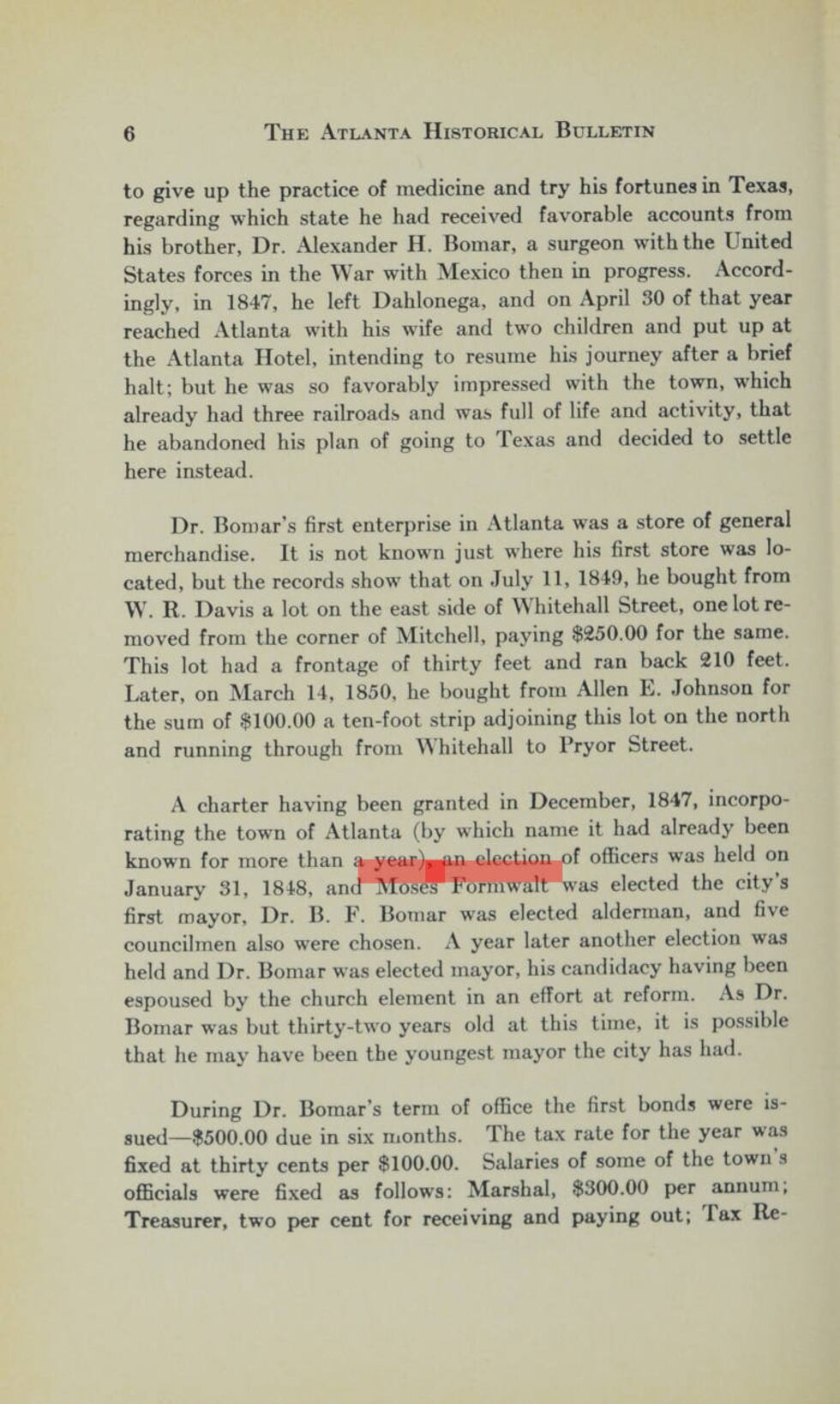 Formwalt was elected mayor in 1849, 175 years ago.