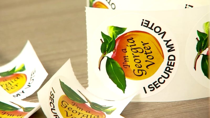 Georgia election voting stickers